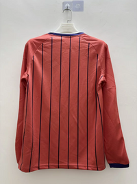 Scotland 2026 Red/Navy Stripes Away Long Sleeve Jersey