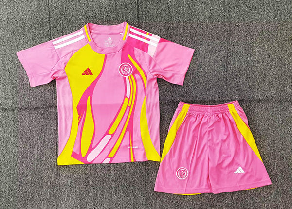 Scotland 25/26 Pink Away Kids Jersey Set