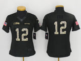 Seahawks 2021/22 Fan #12 Black/Camo Print Women NFL Jersey