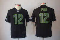 Seahawks 2021/22 Fan #12 Black/Green Women NFL Jersey