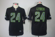 Seahawks 2021/22 Lynch #24 Black/Green Women NFL Jersey