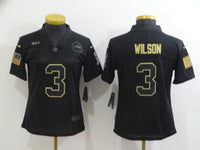 Seahawks 2021/22 Wilson #3 Black/Yellow Women NFL Jersey