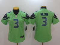 Seahawks 2021/22 Wilson #3 Green/Blue Women NFL Jersey