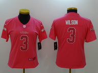 Seahawks 2021/22 Wilson #3 Pink Women NFL Jersey