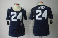 Seahawks 2022/23 Lynch #24 Navy/White Women NFL Jersey