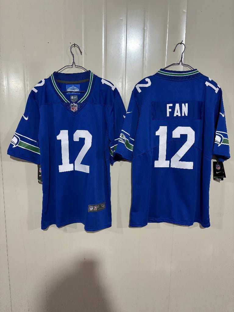 Seattle Seahawks 25/26 Fan #12 Royal Kids Jersey