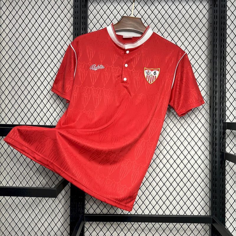 Sevilla 1991/92 Vintage Retro Red Away Jersey