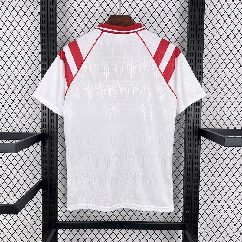 Sevilla 1992/93 Vintage Retro White/Red Home Jersey