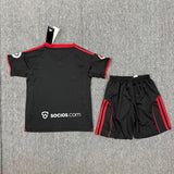 Sevilla 25/26 Black/Red Third Kids Jersey Set