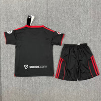 Sevilla 25/26 Black/Red Third Kids Jersey Set