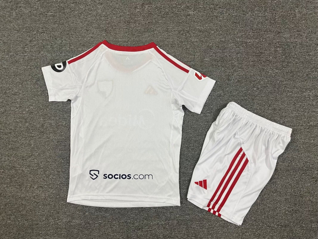 Sevilla 25/26 White Home Kids Jersey Set