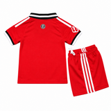 Sevilla 26/27 Red/White 3 Stripes Away Kids Jersey Set