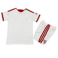 Sevilla 26/27 White/Red 3 Stripes Home Kids Jersey Set
