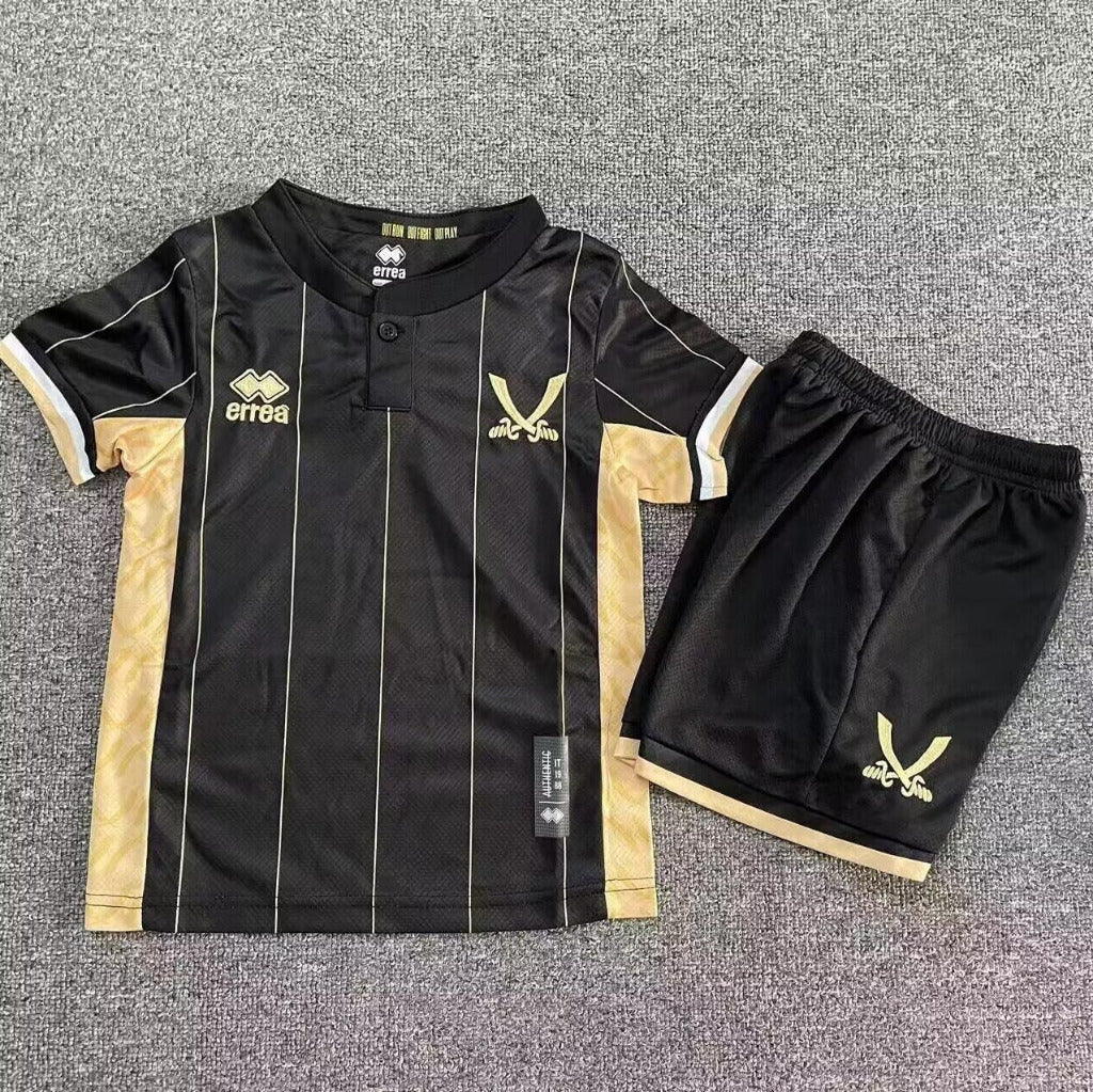 Sheffield United 25/26 Black Goalkeeper Kids Jersey Set