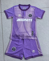 Sheffield United 25/26 Purple Third Kids Jersey Set