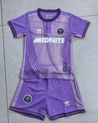 Sheffield United 25/26 Purple Third Kids Jersey Set