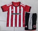 Sheffield United 26/27 Red/White/Black Trim Home Kids Jersey Set