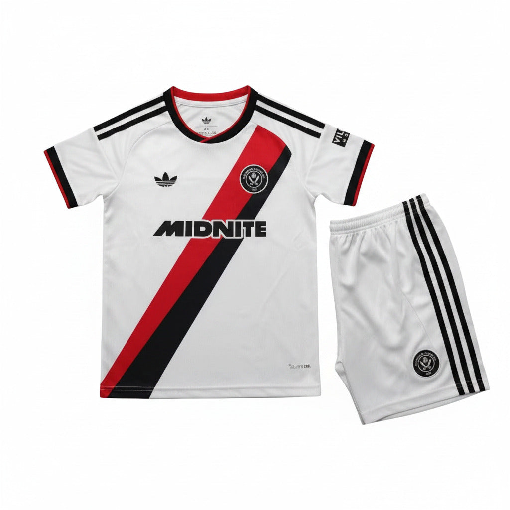 Sheffield United 26/27 White/Black/Red Away Kids Jersey