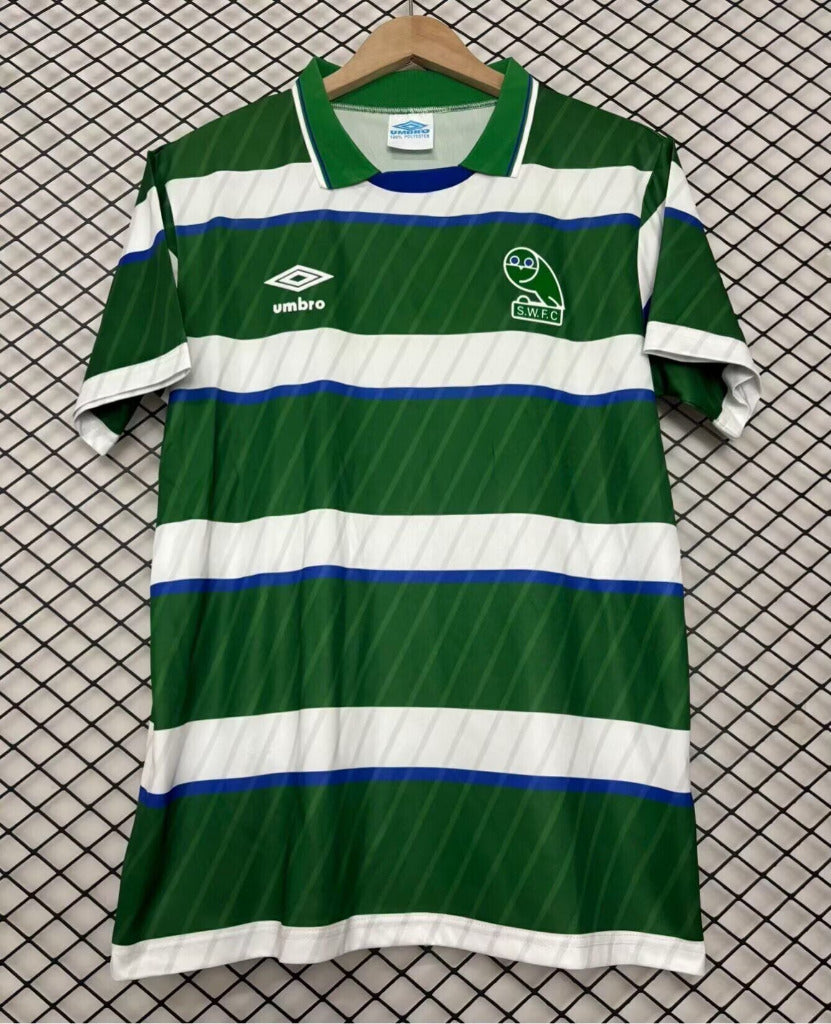Sheffield Wednesday 1988/89 Retro Green/White/Blue Away Jersey