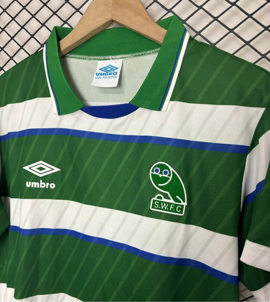 Sheffield Wednesday 1988/89 Retro Green/White/Blue Away Jersey