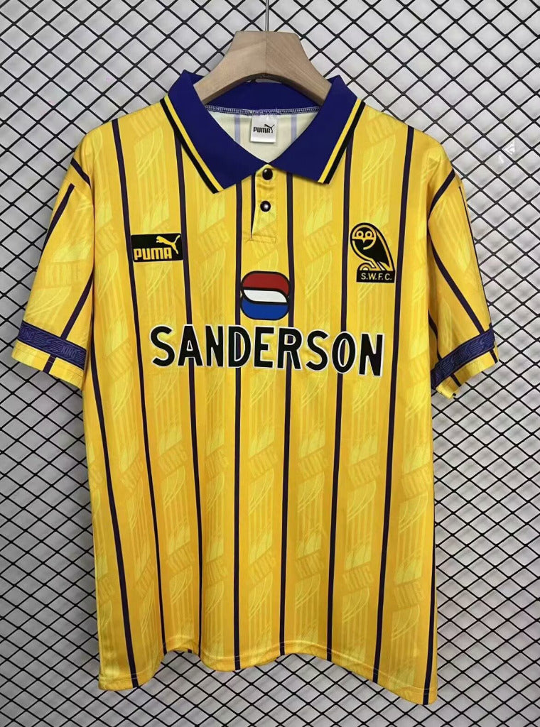 Sheffield Wednesday 1995 Vintage Retro Yellow Away Jersey