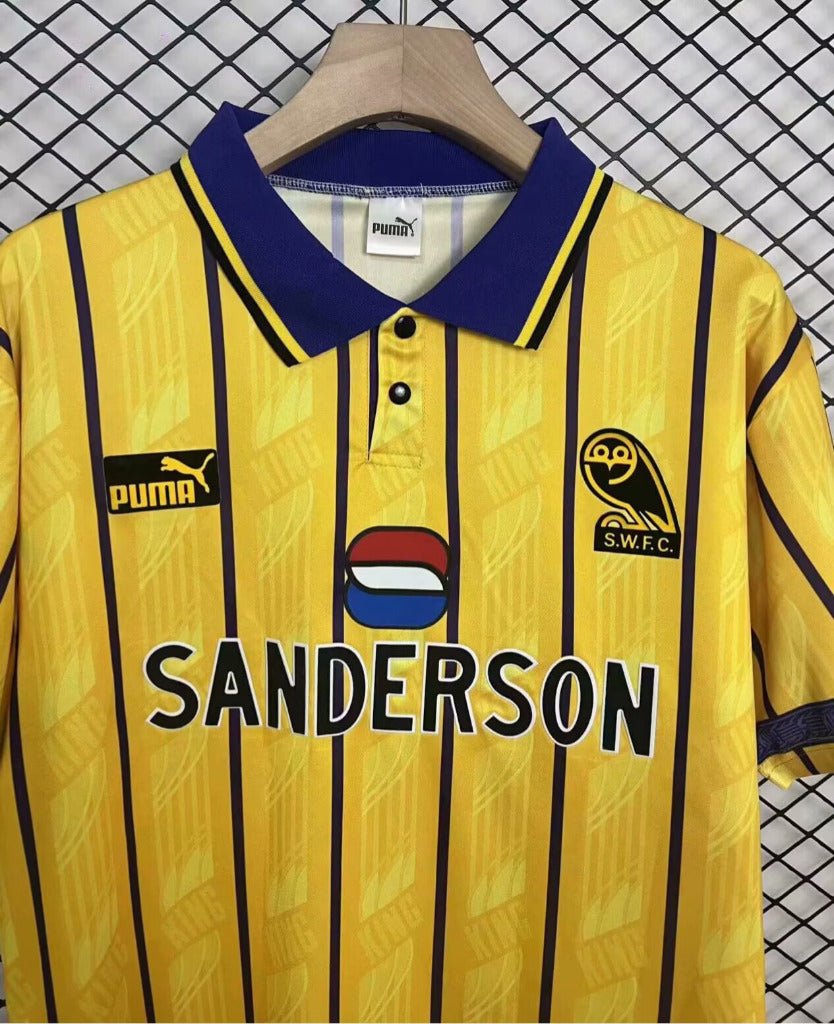 Sheffield Wednesday 1995 Vintage Retro Yellow Away Jersey