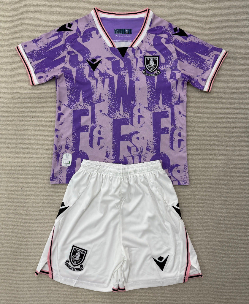 Sheffield Wednesday 25/26 Purple Away Kids Jersey Set