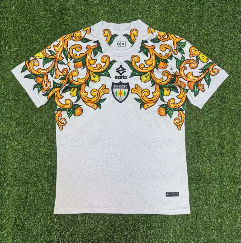 Sorrento Calcio 1945 25/26 White Away Jersey