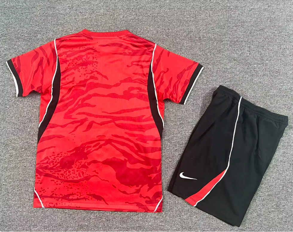 South Korea 2026 Red/Black Home Kids Jersey Set