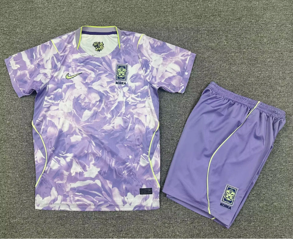 South Korea 2026 Space Purple Away Kids Jersey Set