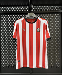 Southampton 26/27 Red/White Stripes/Black Collar Home Jersey