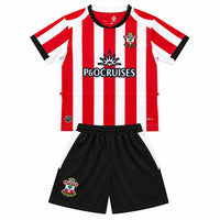 Southampton 26/27 Red/White Vertical Stripes Home Kids Jersey Set