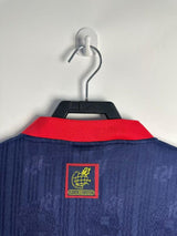 Spain 1996 Vintage Retro Away Jacquard Fabric Jersey