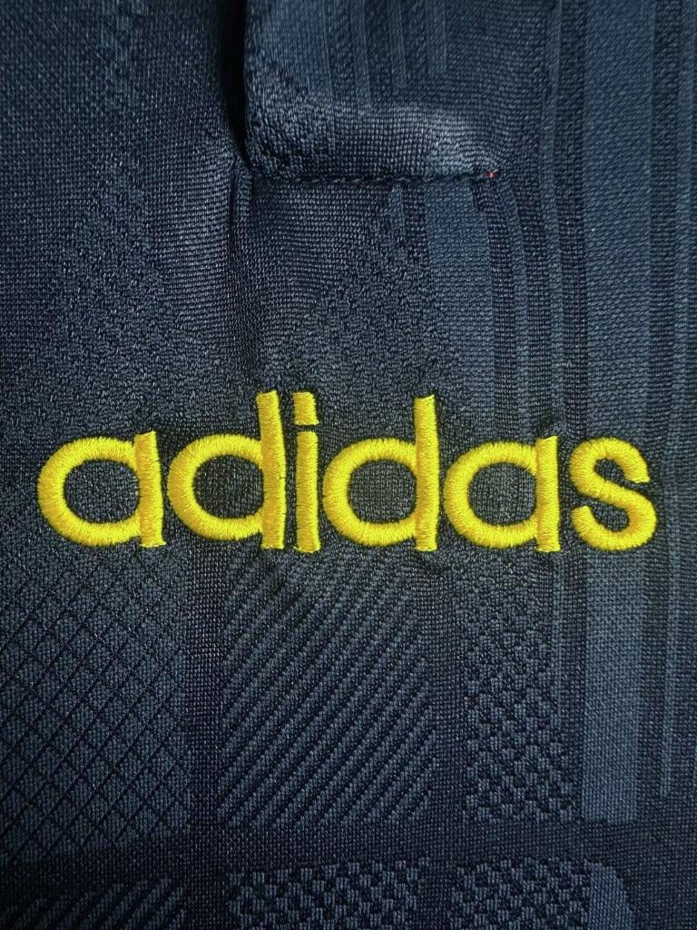 Spain 1996 Vintage Retro Away Jacquard Fabric Jersey