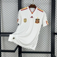 Spain 2010 Vintage Retro White Away Jersey