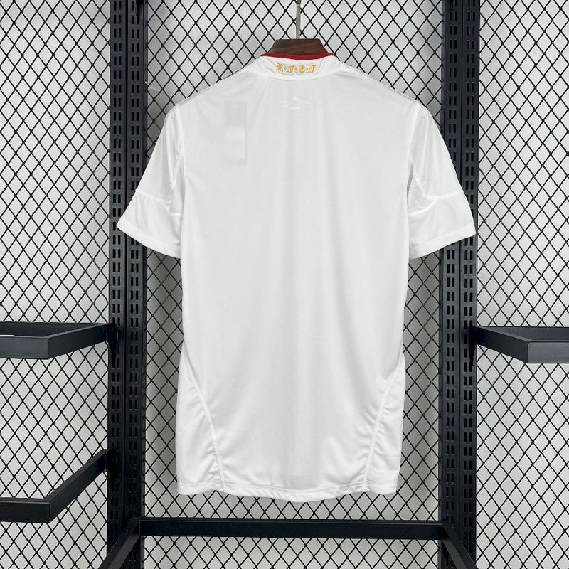 Spain 2010 Vintage Retro White Away Jersey