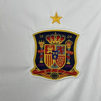 Spain 2010 Vintage Retro White Away Jersey