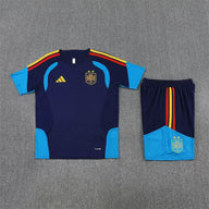 Spain 2026 Navy Blue/Blue Red/Yellow Stripes Kids Training Set