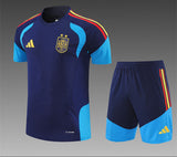 Spain 2026 Navy Blue/Blue Red/Yellow Stripes Kids Training Set