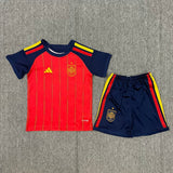 Spain 2026 Red Home Kids Jersey Set