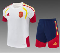 Spain 2026 White/Red/Yellow Stripes Training Kids Jersey Set