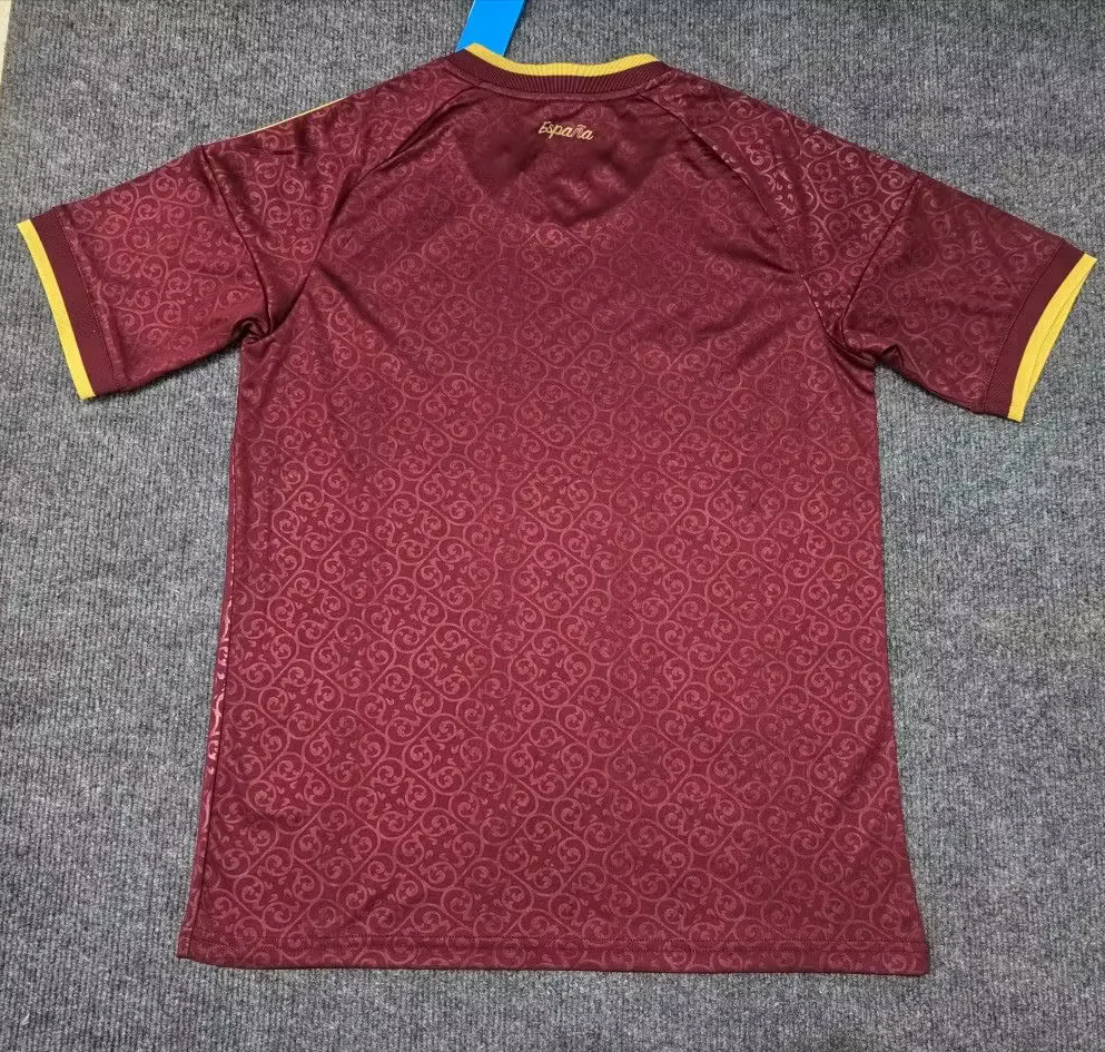 Spain 2026 World Cup Red/Gold Stripes Third Jersey
