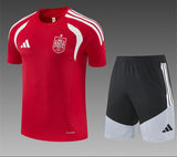 Spain 2026 World Cup Red/White Stripes Training Kids Jersey Set