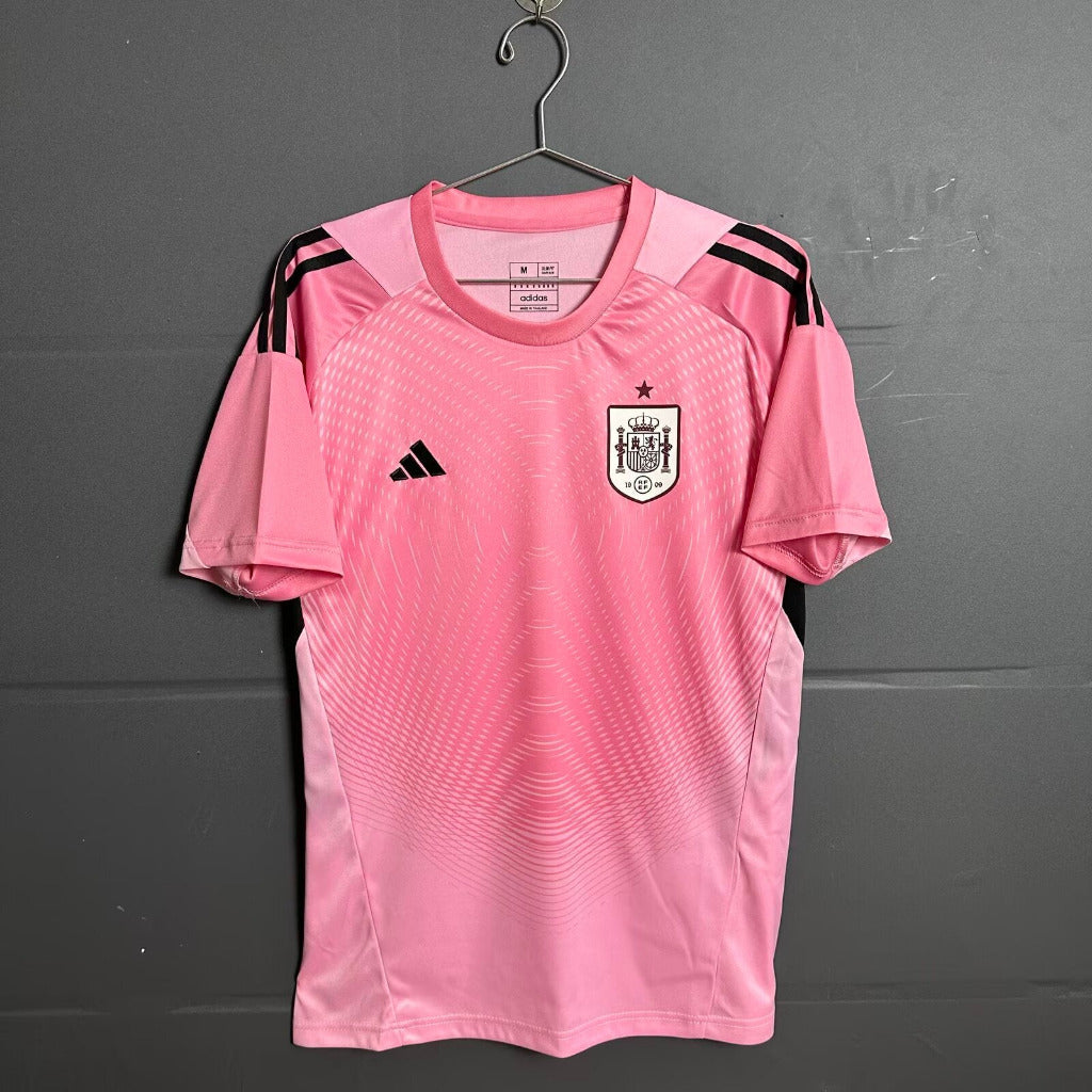 Spain 2026 World Cup Soft Pink/Black Goalkeeper Jersey