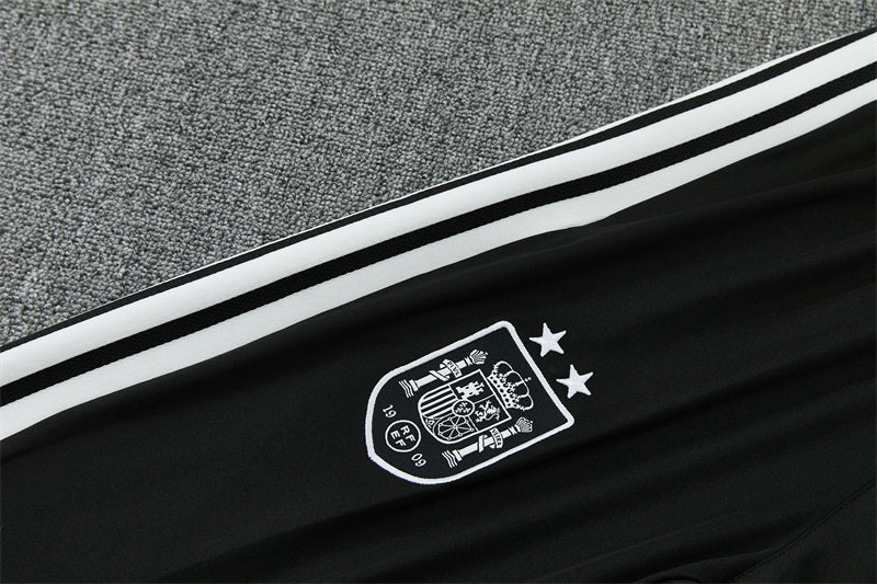 Spain 26/27 Black/White Double Star Design Training Tracksuit Set
