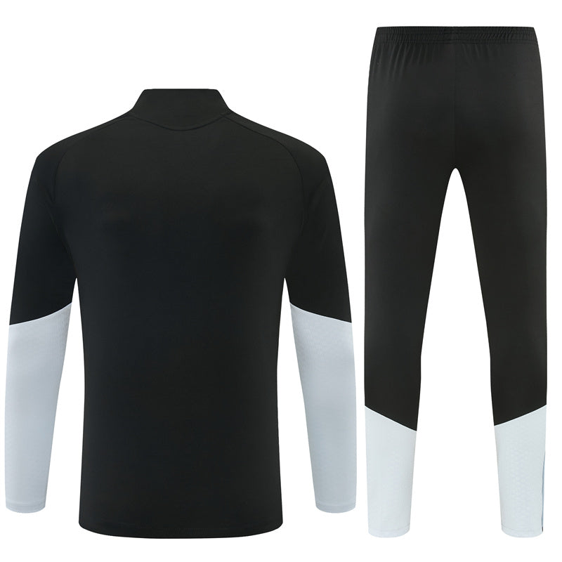 Spain 26/27 Black/White Double Star Design Training Tracksuit Set