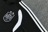 Spain 26/27 Black/White Double Star Design Training Tracksuit Set