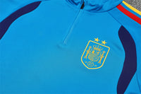 Spain 26/27 Bright/Dark Blue Double Star Design Training Tracksuit Set