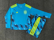 Spain 26/27 Goalkeeper Long-Sleeved Kids Jersey Set