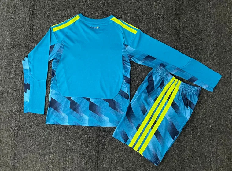 Spain 26/27 Goalkeeper Long-Sleeved Kids Jersey Set